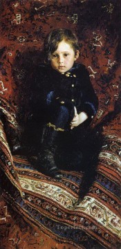 イリヤ・レーピン Painting - 芸術家の息子ユーリー・レーピンの肖像画 1882年 イリヤ・レーピン